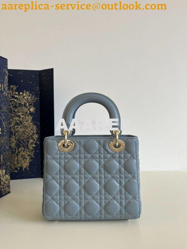 Replica Dior My ABCdior Lady Dior Bag M0538 CloudBlue Cannage Lambskin 8
