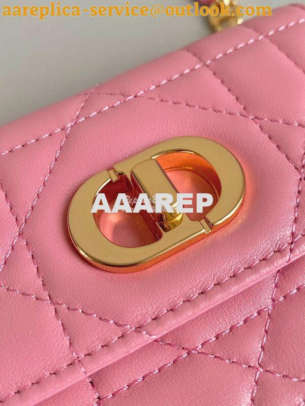 Replica Dior Miss Caro Micro Bag Light Pink Macrocannage Lambskin S517 4