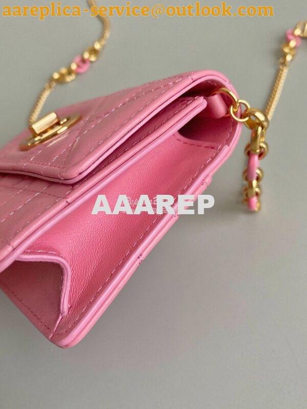 Replica Dior Miss Caro Micro Bag Light Pink Macrocannage Lambskin S517 6