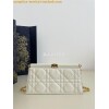 Replica Dior Caro Colle Noire Clutch With Chain Latte Cannage Lambskin