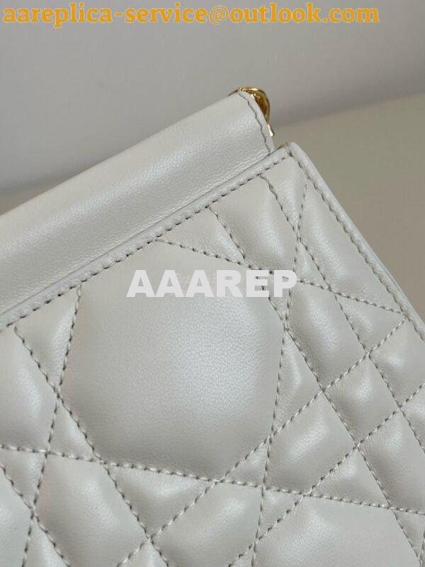 Replica Dior Caro Colle Noire Clutch With Chain Latte Cannage Lambskin 11