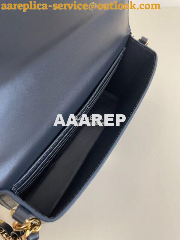 Replica Dior CD Signature Mini Bag Blue Oblique Jacquard S2209 7
