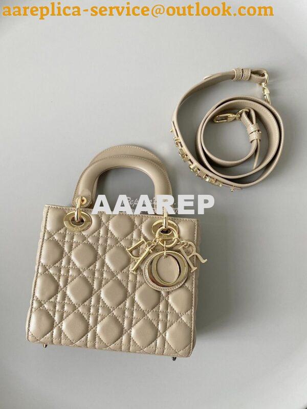 Replica Dior My ABCdior Lady Dior Bag M0538 Sand-Colored Cannage Lambs 2