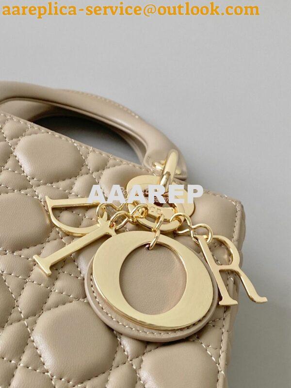 Replica Dior My ABCdior Lady Dior Bag M0538 Sand-Colored Cannage Lambs 3