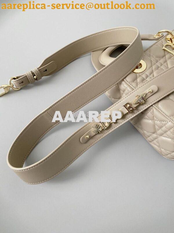 Replica Dior My ABCdior Lady Dior Bag M0538 Sand-Colored Cannage Lambs 4