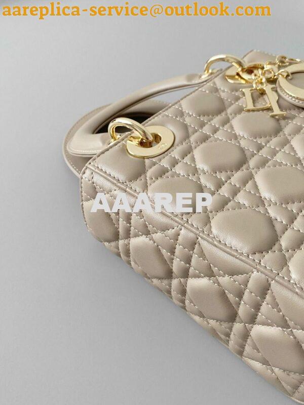 Replica Dior My ABCdior Lady Dior Bag M0538 Sand-Colored Cannage Lambs 5