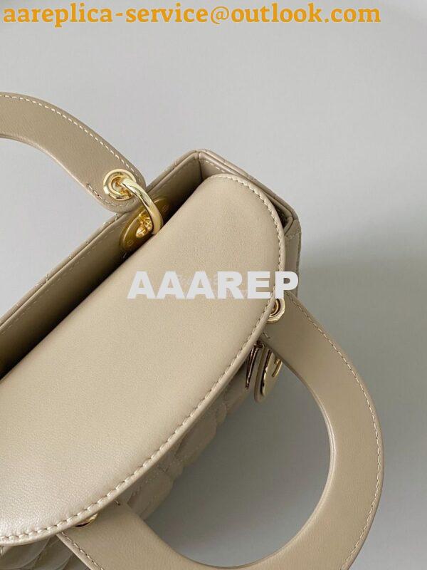 Replica Dior My ABCdior Lady Dior Bag M0538 Sand-Colored Cannage Lambs 6