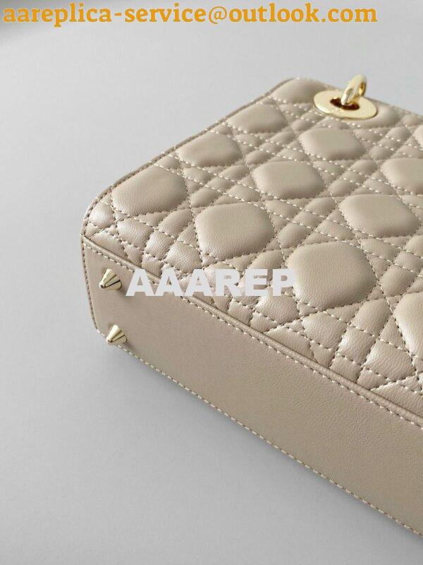 Replica Dior My ABCdior Lady Dior Bag M0538 Sand-Colored Cannage Lambs 7