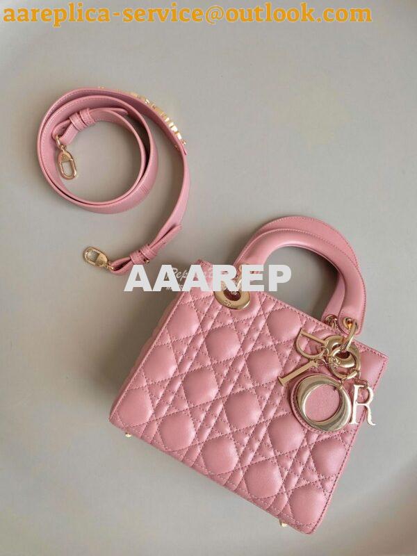 Replica Dior My ABCdior Lady Dior Bag M0538 Antique Pink Cannage Lambs 2