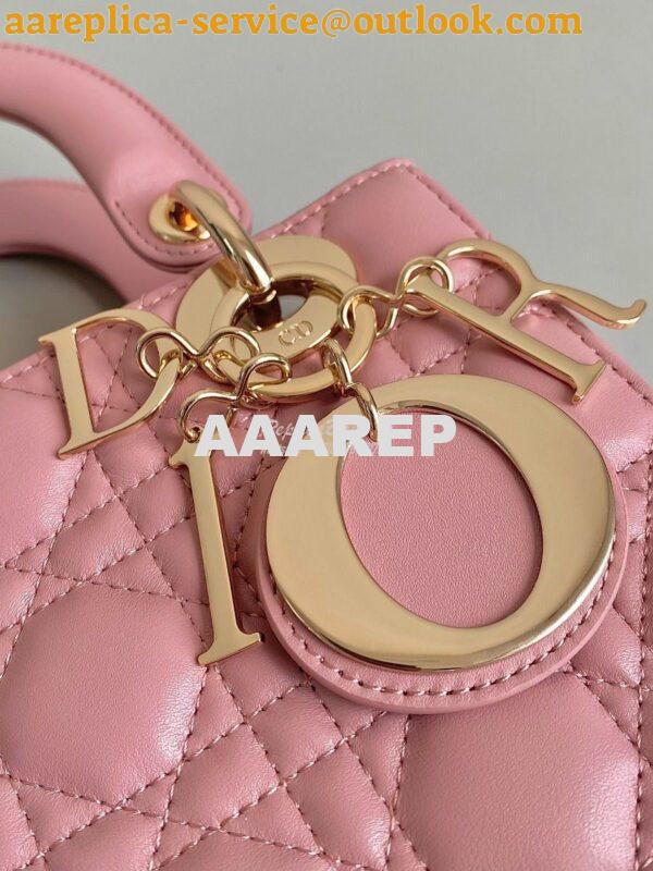 Replica Dior My ABCdior Lady Dior Bag M0538 Antique Pink Cannage Lambs 4