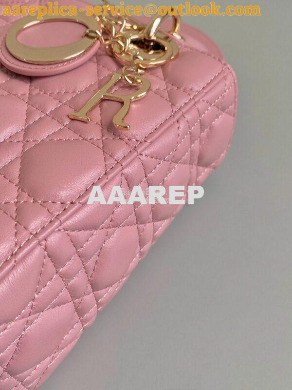 Replica Dior My ABCdior Lady Dior Bag M0538 Antique Pink Cannage Lambs 5