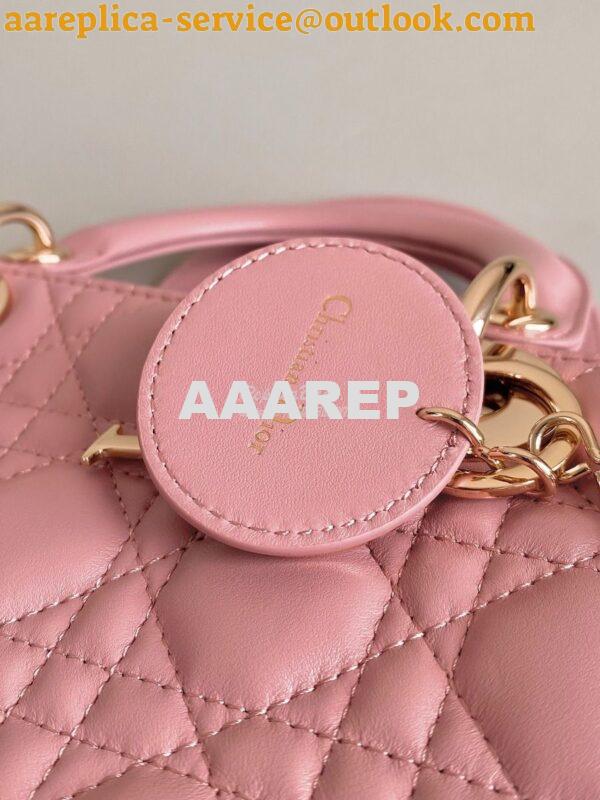 Replica Dior My ABCdior Lady Dior Bag M0538 Antique Pink Cannage Lambs 6