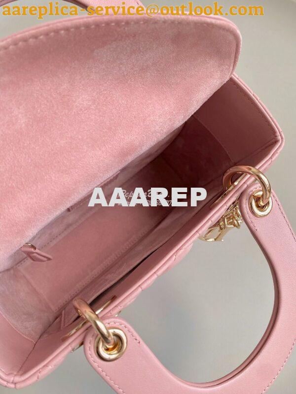Replica Dior My ABCdior Lady Dior Bag M0538 Antique Pink Cannage Lambs 8