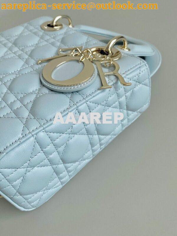 Replica Dior My ABCdior Lady Dior Bag M0538 Placid Blue Cannage Lambsk 5