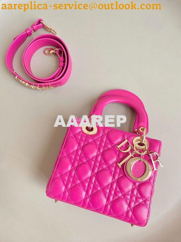 Replica Dior My ABCdior Lady Dior Bag M0538 Rani Pink Cannage Lambskin 2