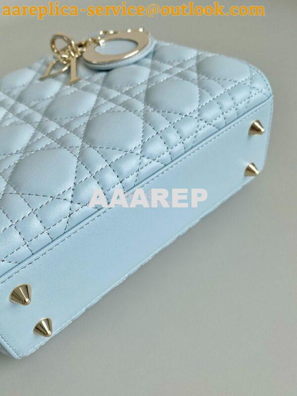 Replica Dior My ABCdior Lady Dior Bag M0538 Placid Blue Cannage Lambsk 10