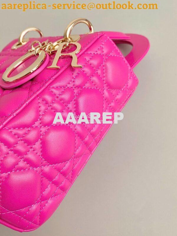 Replica Dior My ABCdior Lady Dior Bag M0538 Rani Pink Cannage Lambskin 4