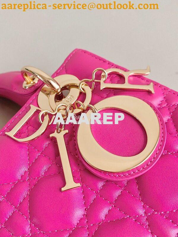 Replica Dior My ABCdior Lady Dior Bag M0538 Rani Pink Cannage Lambskin 6