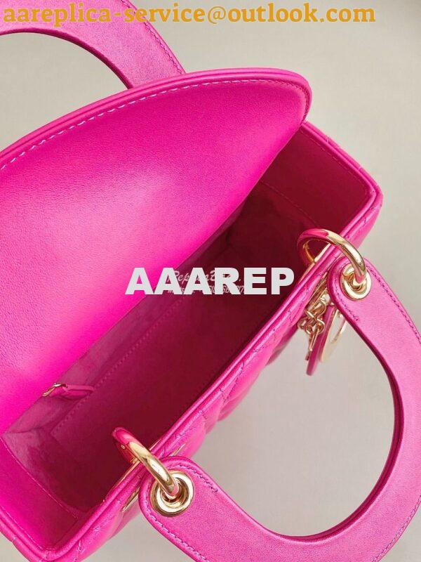 Replica Dior My ABCdior Lady Dior Bag M0538 Rani Pink Cannage Lambskin 8