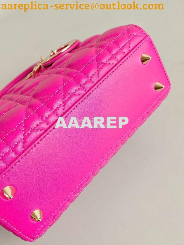 Replica Dior My ABCdior Lady Dior Bag M0538 Rani Pink Cannage Lambskin 10