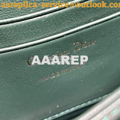 Replica Dior Miss Dior Mini Bag Green Cannage Patent Calfskin S0980O 7