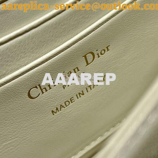 Replica Dior Miss Dior Mini Bag Latte Cannage Patent Calfskin S0980O 8