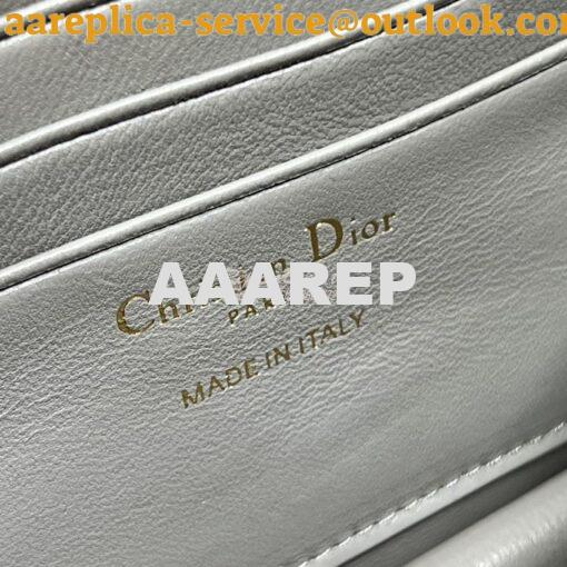 Replica Dior Miss Dior Mini Bag Gray Cannage Lambskin S0980O 8