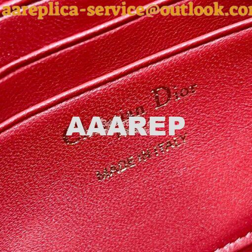 Replica Dior Miss Dior Mini Bag Red Cannage Lambskin S0980O 8