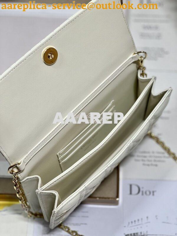 Replica Dior Miss Dior Mini Bag Latte Cannage Lambskin S0980O 6