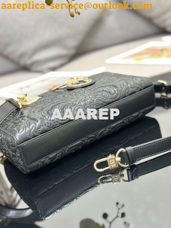Replica Dior Lady D-Joy Bag Black Quilted-Effect Lambskin with Ornamen 11