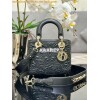 Replica Dior Small Lady Dior My ABCdior Bag Black Quilted-Effect Lambs