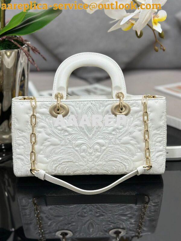 Replica Dior Lady D-Joy Bag Latte Quilted-Effect Lambskin with Ornamen 9