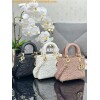 Replica Dior Lady D-Joy Bag Latte Quilted-Effect Lambskin with Ornamen 11
