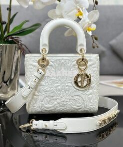 Replica Dior Small Lady Dior My ABCdior Bag Latte Quilted-Effect Lambs 2