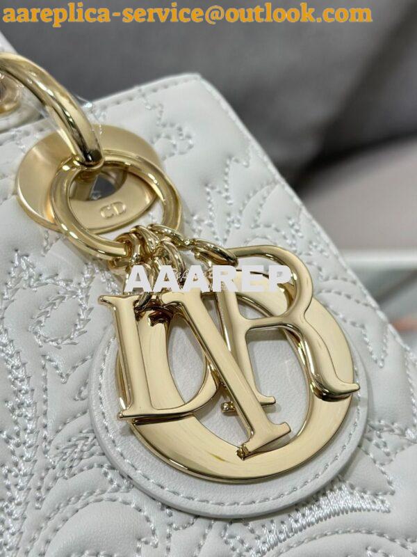 Replica Dior Small Lady Dior My ABCdior Bag Latte Quilted-Effect Lambs 6