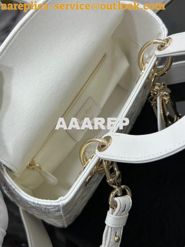 Replica Dior Small Lady Dior My ABCdior Bag Latte Quilted-Effect Lambs 9