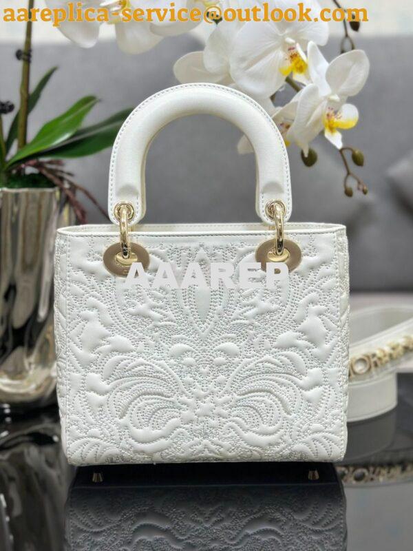 Replica Dior Small Lady Dior My ABCdior Bag Latte Quilted-Effect Lambs 10