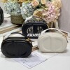 Replica Dior CD Signature Oval Camera Bag Black Calfskin with Embossed