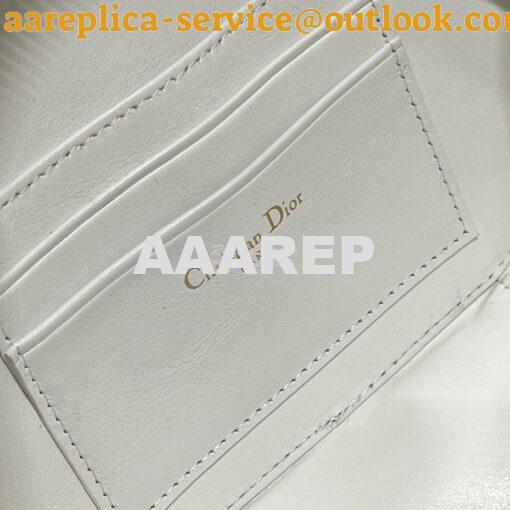 Replica Dior CD Signature Oval Camera Bag Latte Calfskin with Embossed 10