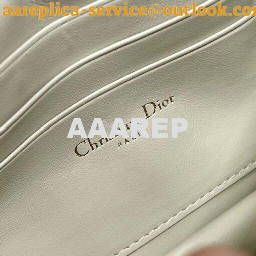 Replica Dior Miss Caro Mini Bag Macrocannage Lambskin S5169U White 6