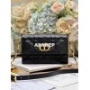 Replica Dior Medium Lady D-Joy Black Satin Embroidered with Turquoise 11