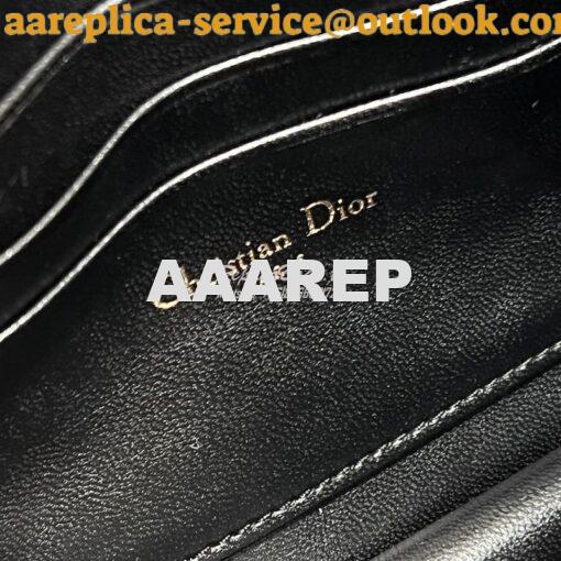 Replica Dior Miss Caro Mini Bag Macrocannage Lambskin S5169U Black 8