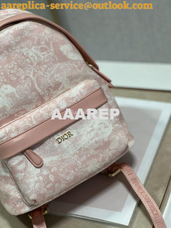 Replica Dior Pink Toile De Jouy DiorTravel Backpack Technical Fabric M 8