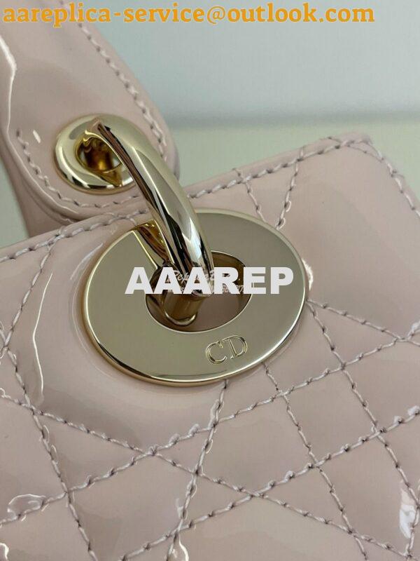 Replica Dior My ABCdior Lady Dior Bag Patent Calfskin M0538 Powder Pin 5