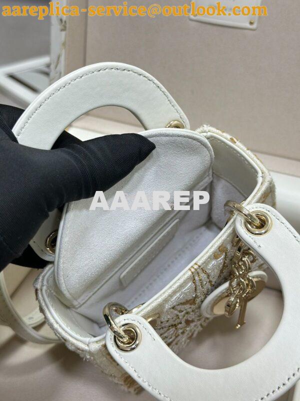 Replica Dior Limited Edition Micro Lady Dior Bag Lambskin and Satin Be 9