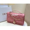 Replica Dior Miss Dior Top Handle Bag Cannage Lambskin M0997 Melocoton