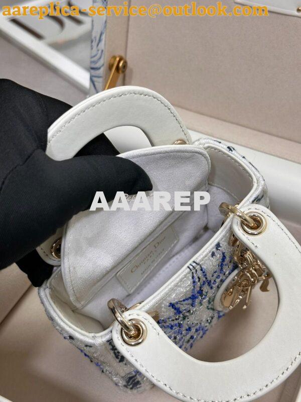 Replica Dior Limited Edition Micro Lady Dior Bag Lambskin and Satin Be 9