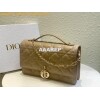 Replica Dior Miss Dior Top Handle Bag Cannage Lambskin M0997 Biscuit