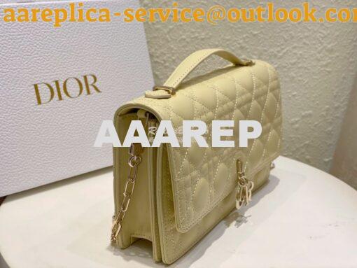 Replica Dior Miss Dior Top Handle Bag Cannage Lambskin M0997 Pastel Ye 3