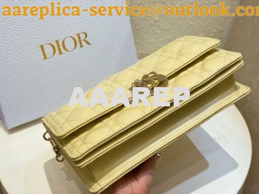 Replica Dior Miss Dior Top Handle Bag Cannage Lambskin M0997 Pastel Ye 4